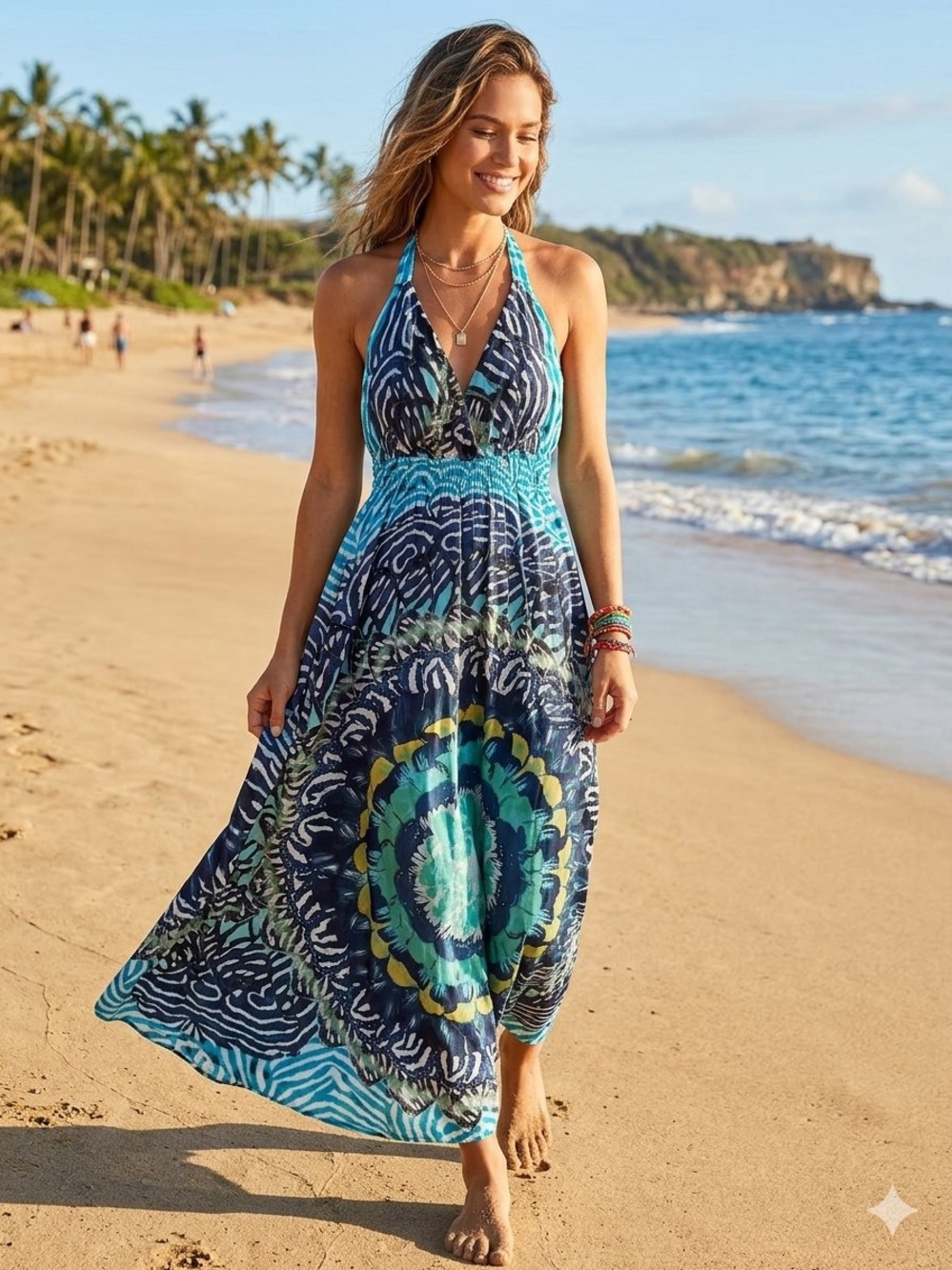 Blue Silk maxi